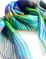 Peacock Paradise chiffon scarf loose
