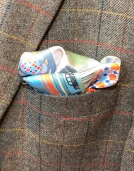 Gothic verdigris pocket square styled in pocket