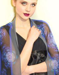 Midnight window large scarf
