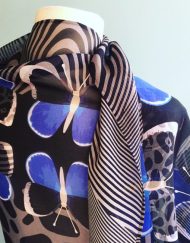 Night flight butterflies scarf
